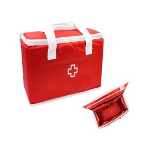 MEDICAL BAG borsa sport semirigida colore rosso con tasche interne cm 43x20x26h