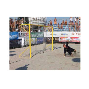 Coppia porte beach soccer 5,5x2,2 metri in alluminio sez. 80 mm., traversa divis