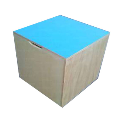 Cubo propriocettivo misura 40x40x40 cm., in legno con fondo e piano superiore do