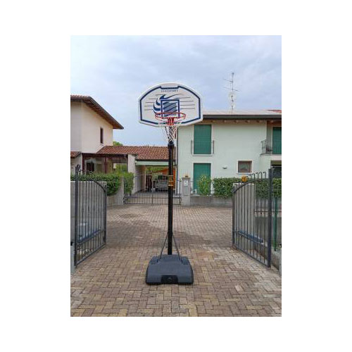 Mezzo impianto basket/minibasket con zavorra riempibile, altezza reg. manualment