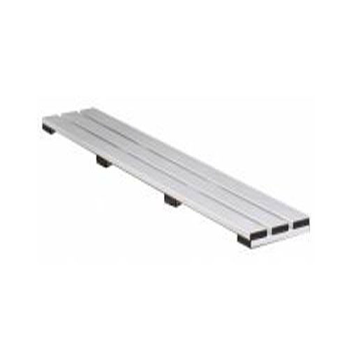 Pedana poggiapiedi in alluminio anodizzato, lunghezza 2 metri.