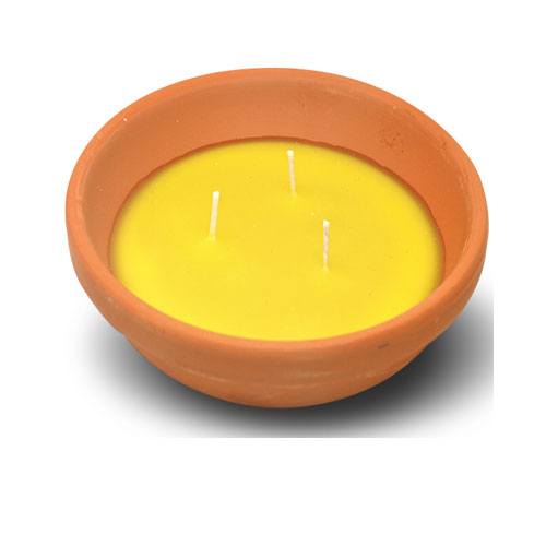 Candela alla citronella in vaso di coccio diametro 14cm Arti Casa