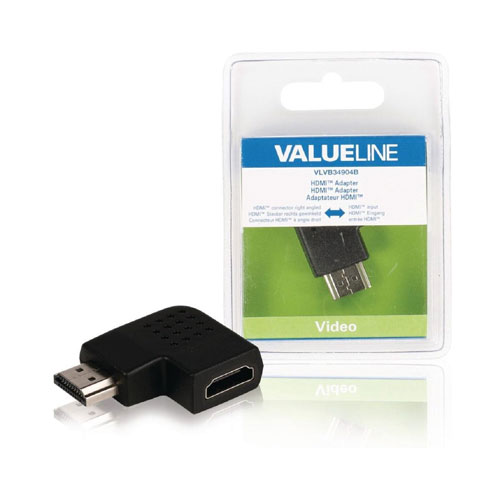 Valueline VLVB34904B Adattatore ad angolo retto HDMI Connettore HDMI, nero