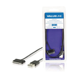 Cavo di sincronizzazione e ricarica per Samsung 30 pin maschio - USB A maschio nero 1,00 m Valueline